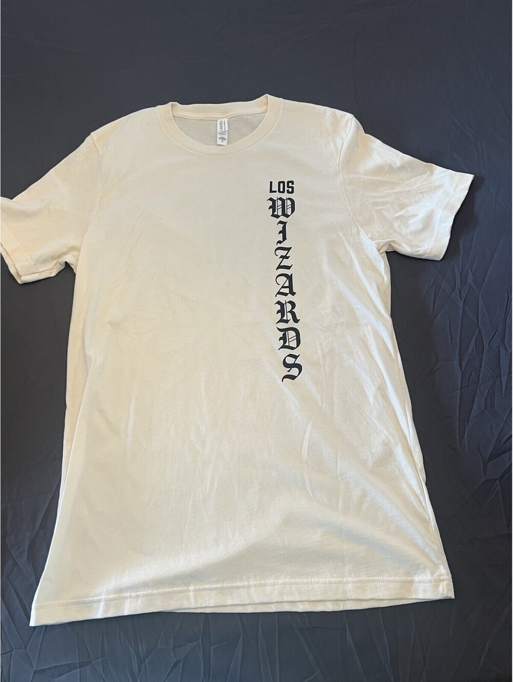 Bella + Canvas White Graphic Print “Los Wizards” Short Sleeve T-Shirt Size M